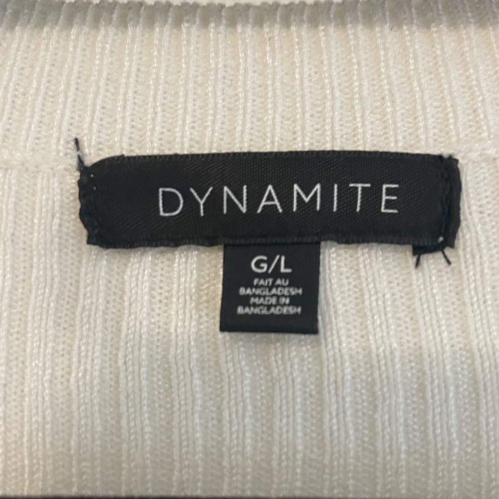 Dynamite Cream Scoop Neck Knit Top. - Picture 2 of 2
